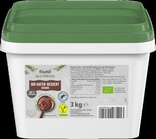 Fl Bio Hafer-Pudding Schoko3kg