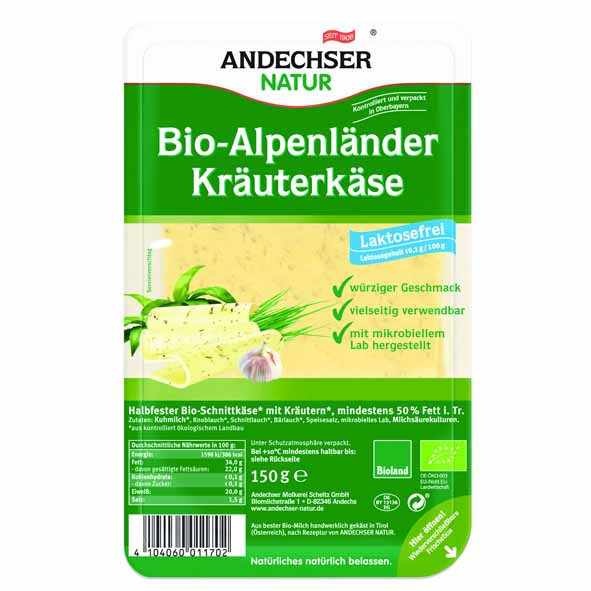 An Bio Alpenl. Kräuterkäse 50%