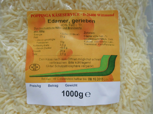 D Edamer gerieben 1kg