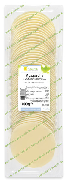 D Mozzarella Scheiben 1000g