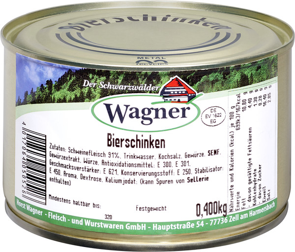 Hw Bierschinken 400g Dose