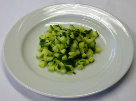 Gurken Würfel mit Schale 10mm
